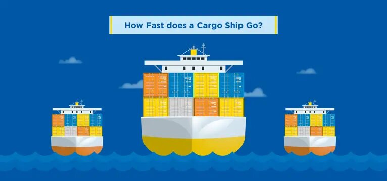 How fast does a cargo ship go mph?